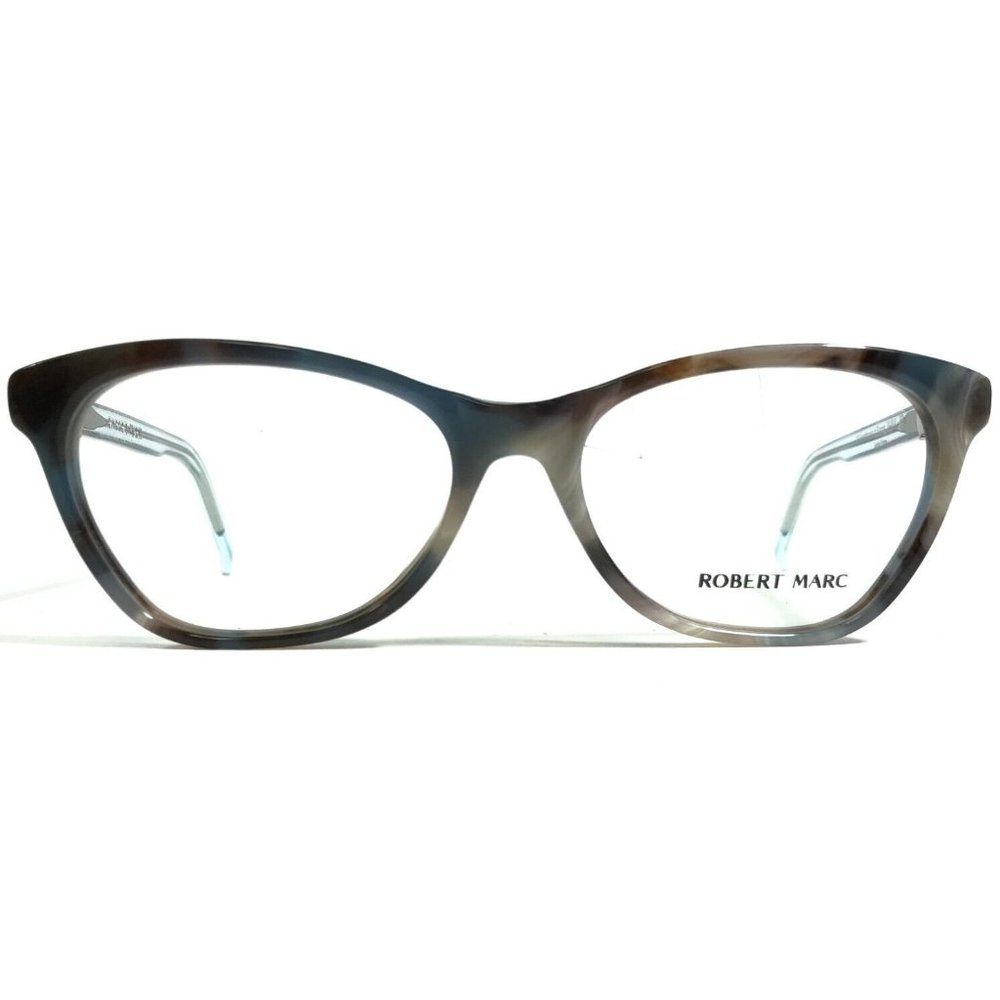 Robert Marc MAIKAI-BR Eyeglasses Frames Clear Blue Brown Gray Horn 50-18-135